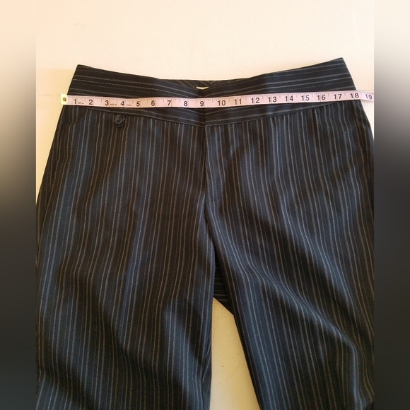 Dockers Petites Women's Mid Rise Curvy Black Gray Stripes April Pants  Size 12P - Picture 11 of 15